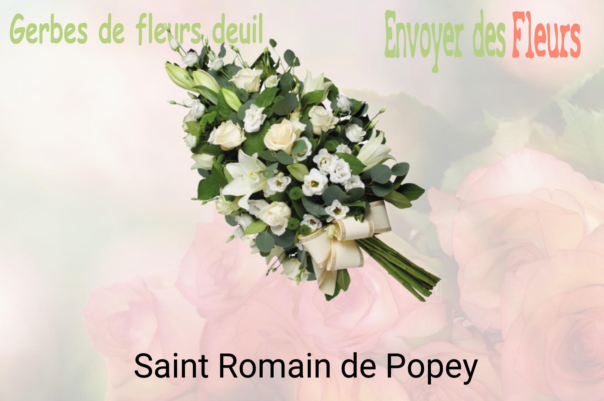 Gerbe de fleurs de deuil livrée à Saint-Romain-de-Popey